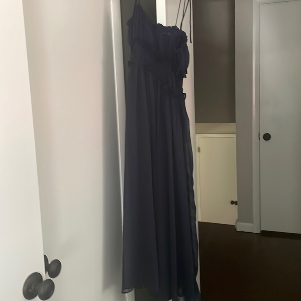 Navy blue thin strap dress!